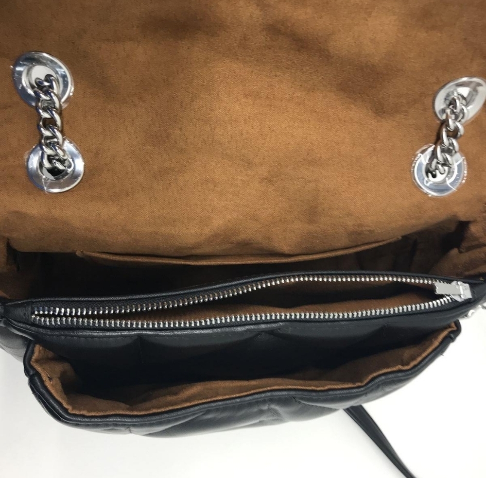 Coach Klare 25 Black Napa Leather Puffy Diamond Quilted Crossbody Shoulder CJ611 - Picture 12 of 16